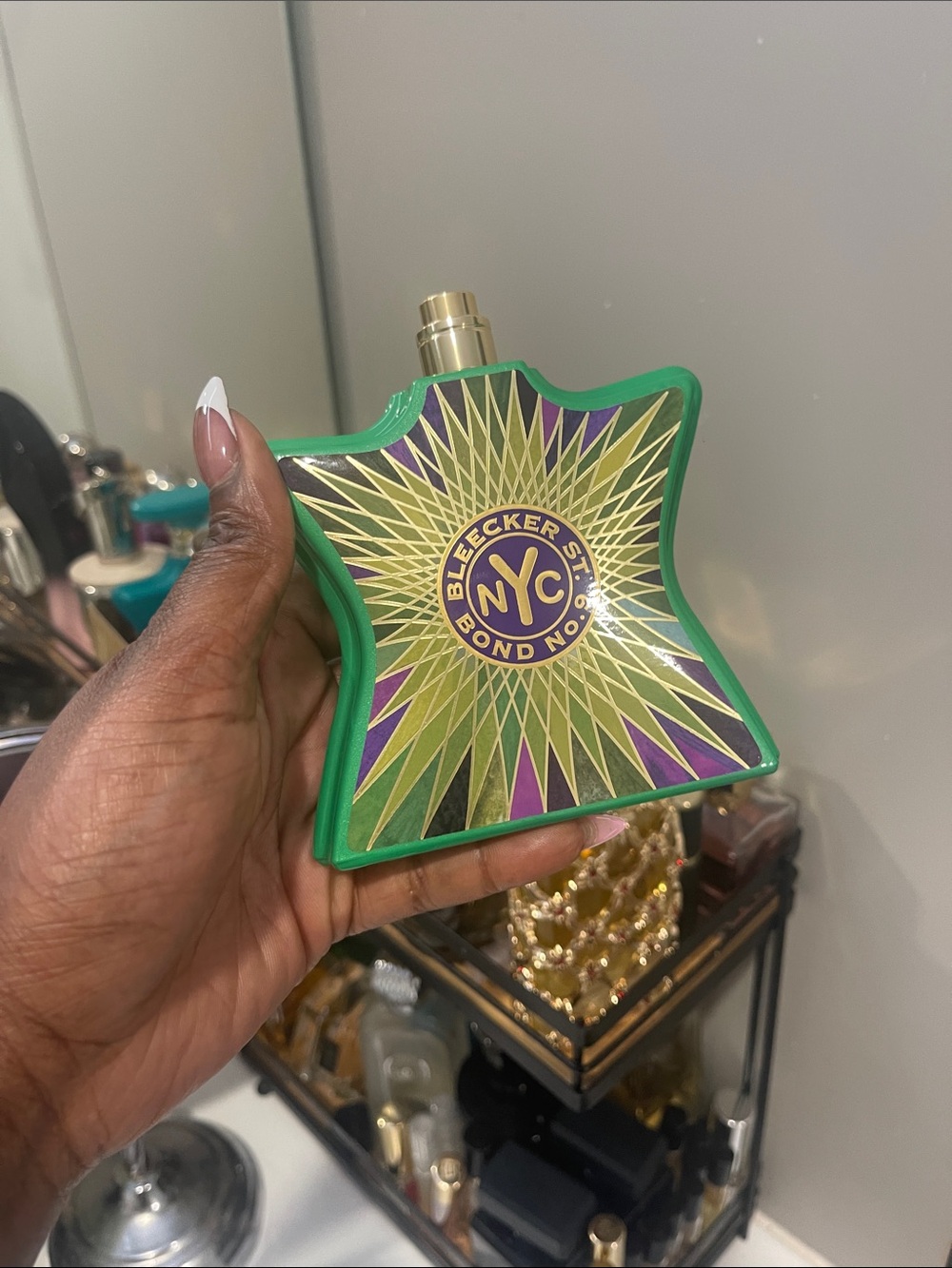 Bond No. 9 Bleeker Street NYC Green Designer Home Accent Bottle